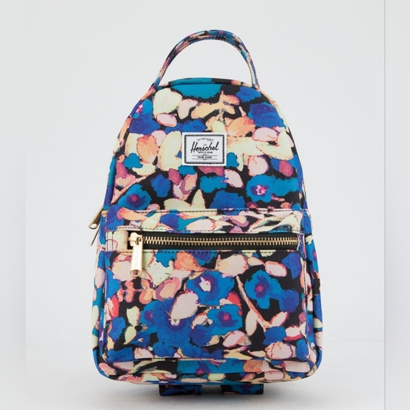 Herschel Supply Company Handbags - Herschel Supply Company Women's Floral Backpack - Blue and Pink